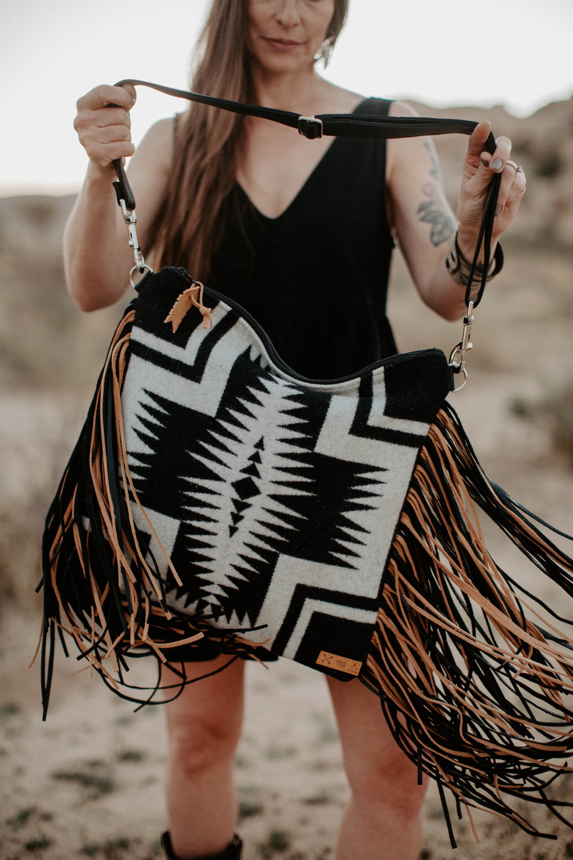 French Tote with Boho Fringe