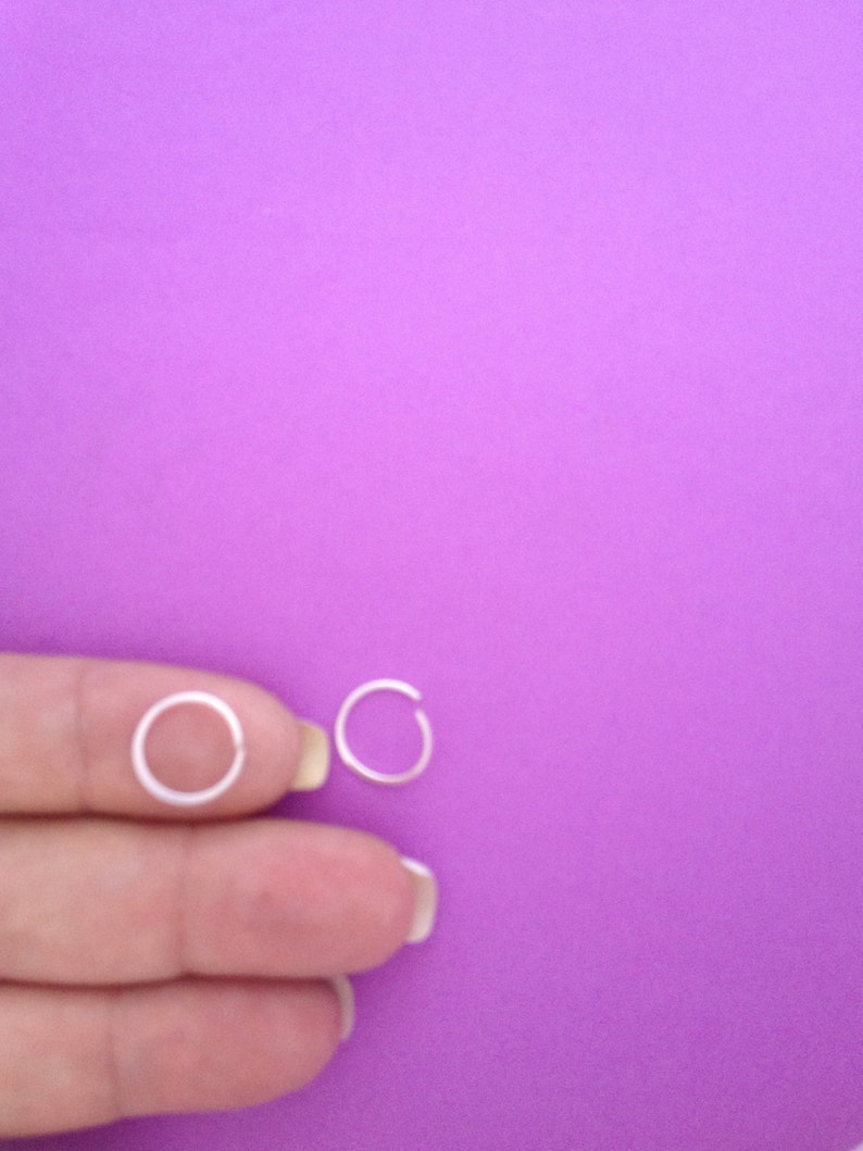 Septum Nipples Piercings Silver Hoop Rings Continuous Etsy