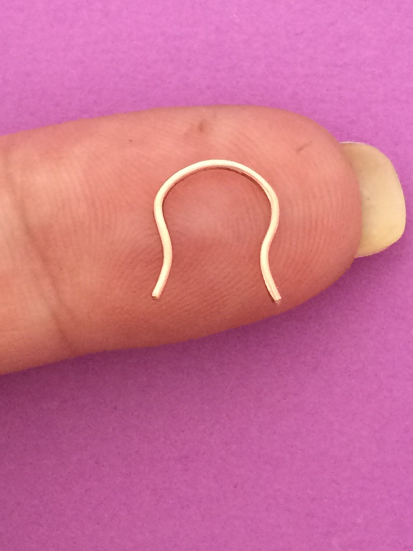 Septum Retainer 18 gauge 7 mm at curve with ends flared out | Etsy