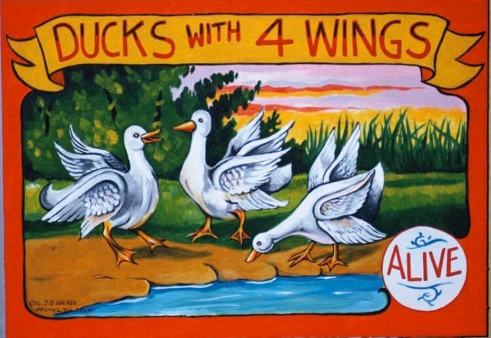 Vinyl sideshow banners Etsy