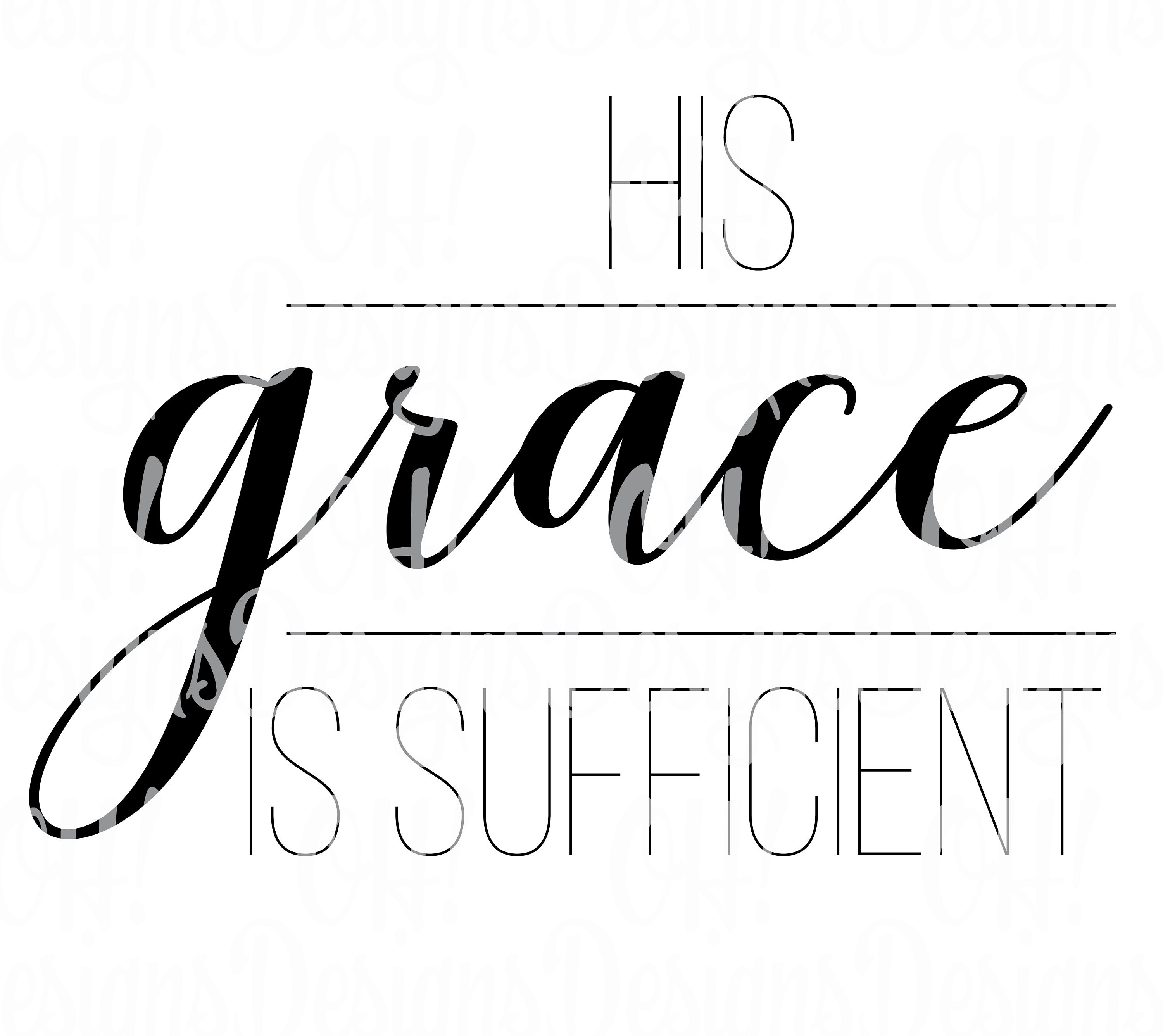 His Grace is Sufficient SUBLIMATION TRANSFER Etsy Sweden