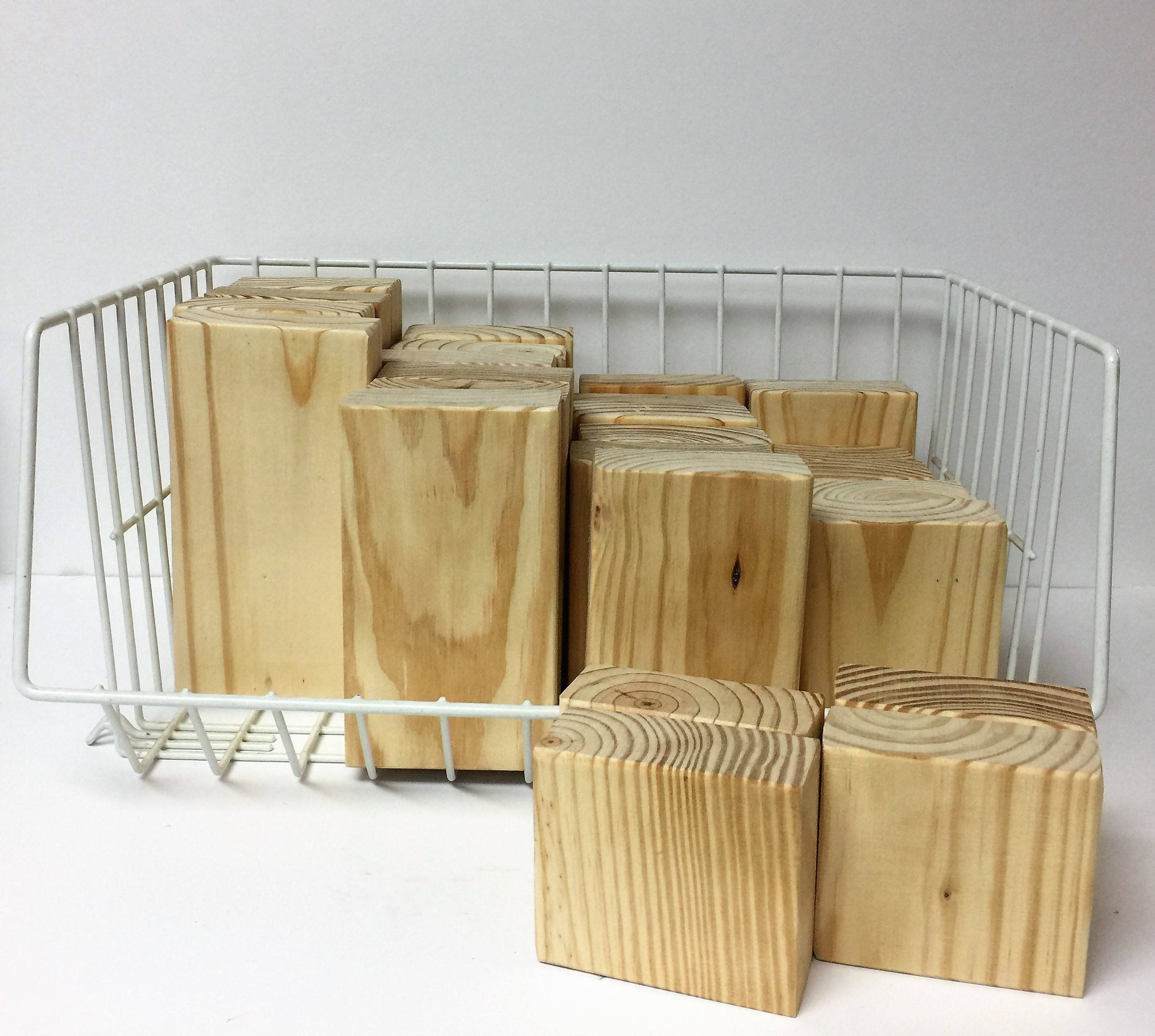 Wood Cubes 4 inch Unfinished, Small Blocks, Crafts & Décor