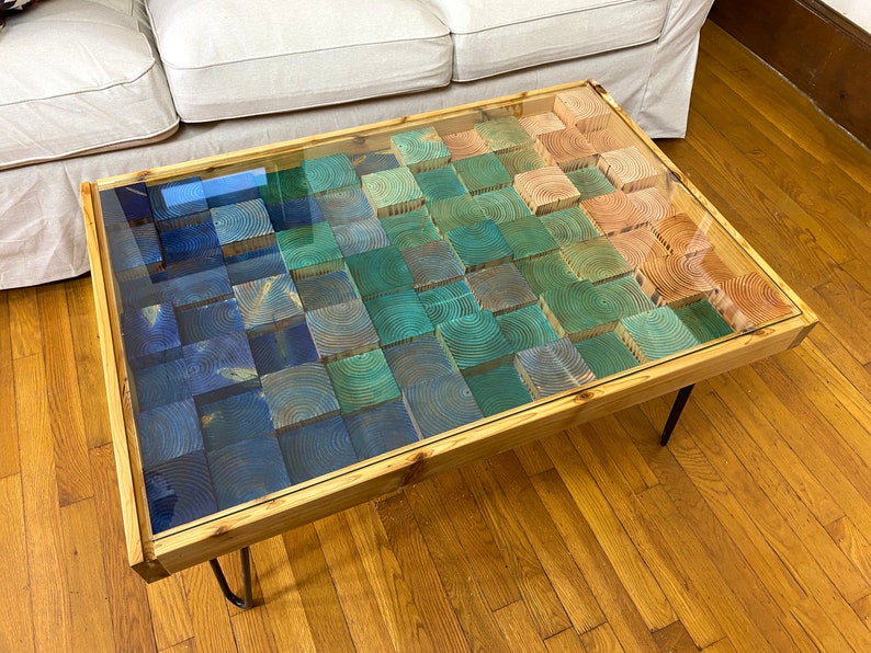 Blue Epoxy Resin Table Tops