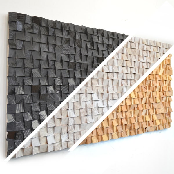 Sound Diffusing Acoustic Wood Wall Art - Custom Sizes and Colors - Made in the USA