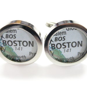 Boston Massachusetts Map Cufflinks