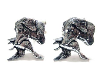 Labrador Retriever Dog with Duck Cufflinks