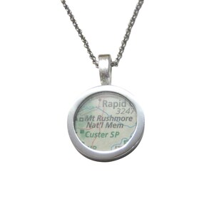 Mount Rushmore National Memorial carte pendentif collier