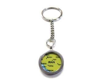 Iran Map Keychain