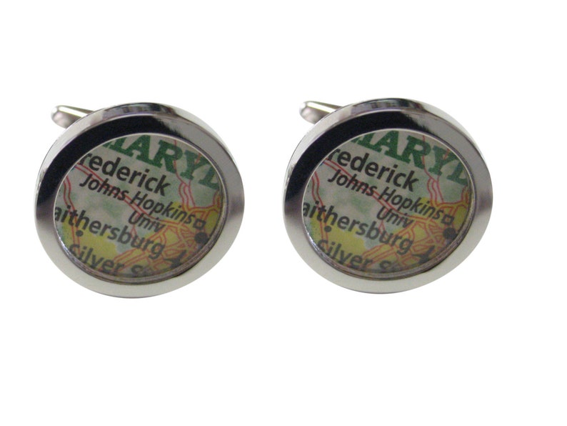 Kiola Designs Stanford University Map Cufflinks