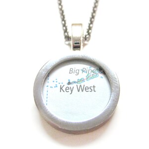 Collier Pendentif carte à Key West en Floride