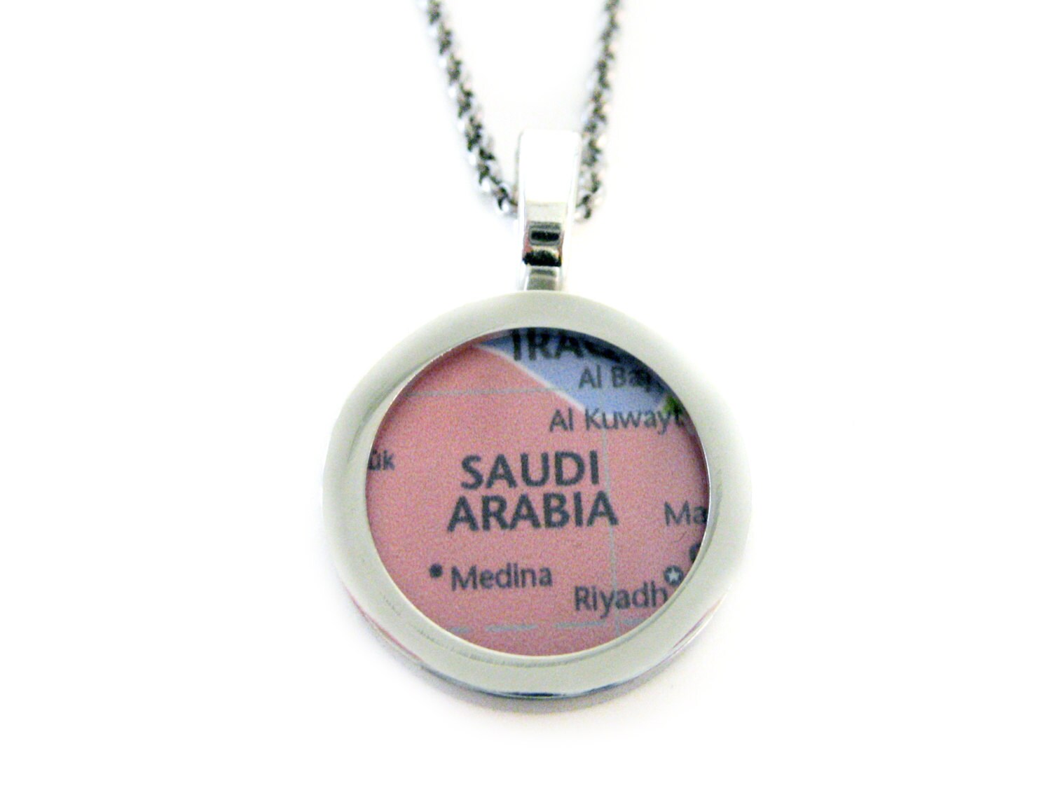 Saudi Arabia Map Pendant Necklace