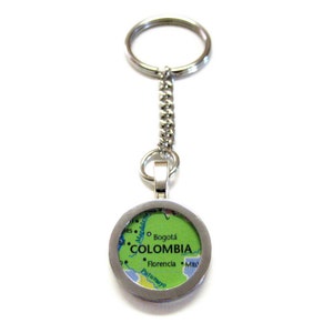 Colombia Map Keychain