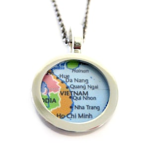 Vietnam Map Pendant Necklace