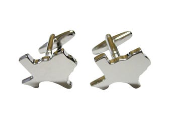 Texas State Map Shape Cufflinks