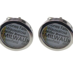Miller Brauerei Karte Manschettenknöpfe