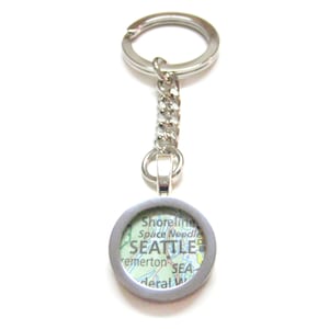 Seattle Washington kaart hanger sleutelhanger