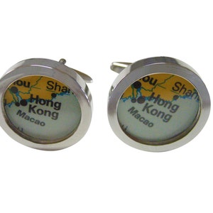 Hong Kong Map Cufflinks