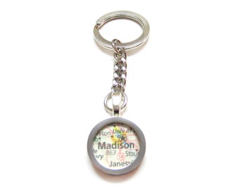 Madison Wisconsin mappa ciondolo portachiavi