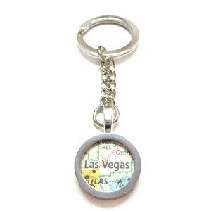 Las Vegas Nevada mappa ciondolo portachiavi