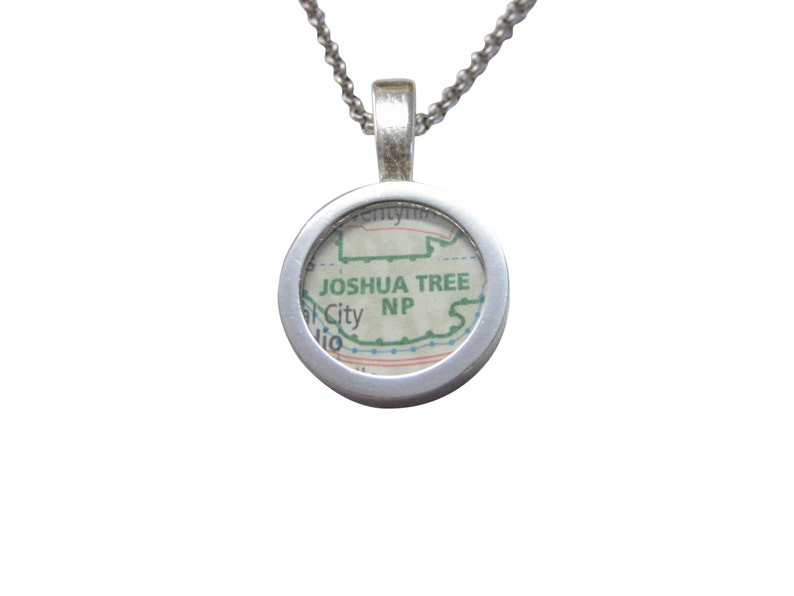 Joshua Tree National Park Map Pendant Necklace image 1