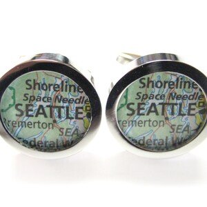 Seattle Washington kaart Manchetknopen