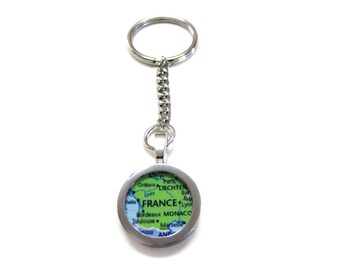Frankreich Karte Keychain