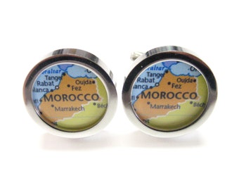 Morocco Map Pendant Cufflinks