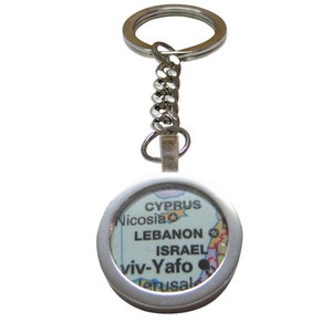 Lebanon Map Pendant Key Chain