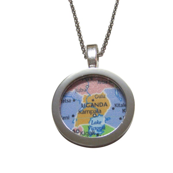 Uganda Map Pendant Necklace