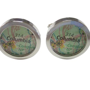 Columbia South Carolina Map Cufflinks