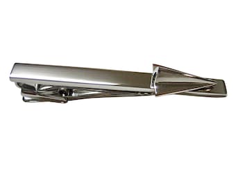 Silver Toned Paper Airplane Tie Clip