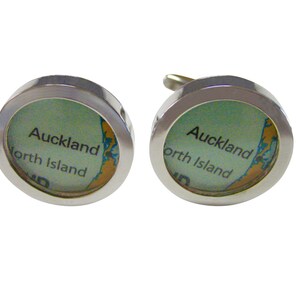 Auckland Australia Map Cufflinks