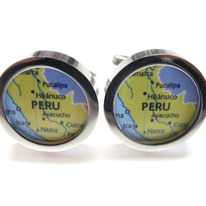 Peru Map Cufflinks