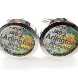Arlington Virginia Map Cufflinks