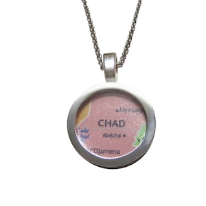 Chad Map Pendant Necklace