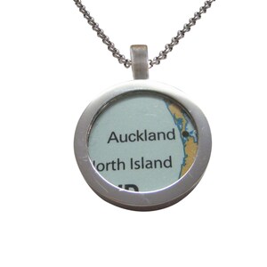 Auckland Australia Map Pendant Necklace