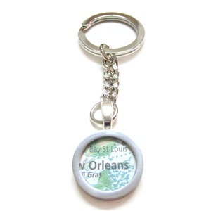 New Orleans Louisiana Karte Anhänger Keychain