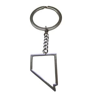 Zilver gestemde Nevada kaart overzicht hanger sleutelhanger
