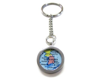 South Korea Map Keychain