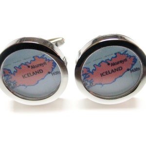 Boutons de manchette carte Islande