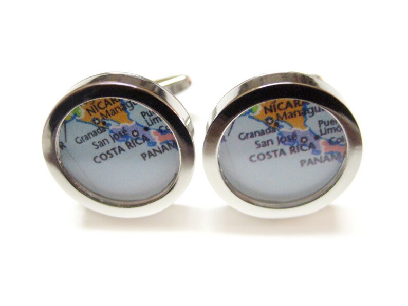 Costa Rica Map Cufflinks