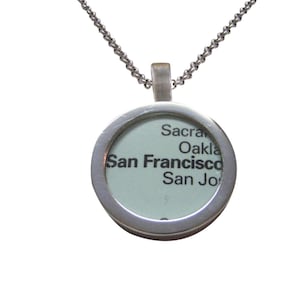 San Francisco Map Pendant Necklace