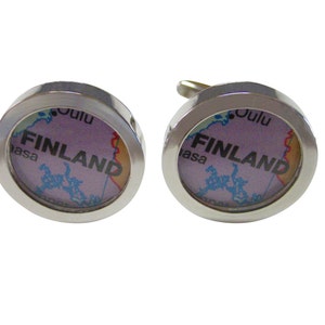 Finland Map Cufflinks