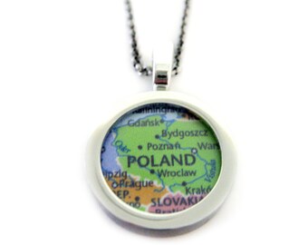 Poland Map Pendant Necklace