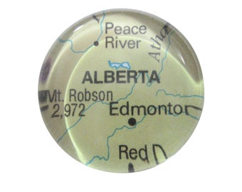 Aimant pendantle de carte de l'Alberta Canada