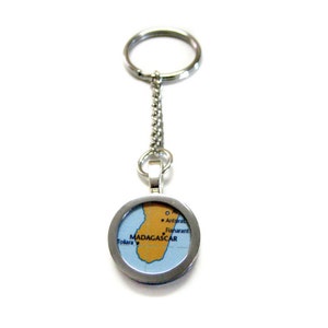 Madagascar Map Keychain