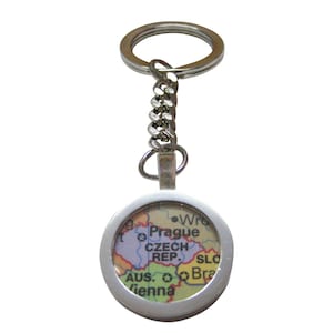 Czech Republic Map Pendant Key Chain