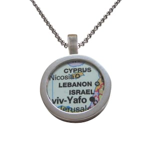 Lebanon Map Pendant Necklace