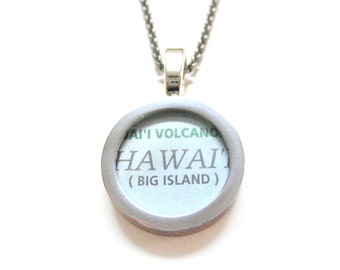 Hawaii Map Pendant Necklace