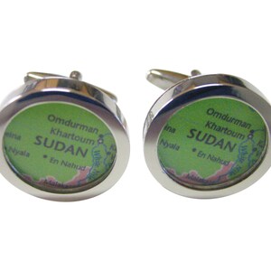 Sudan Map Pendant Cufflinks